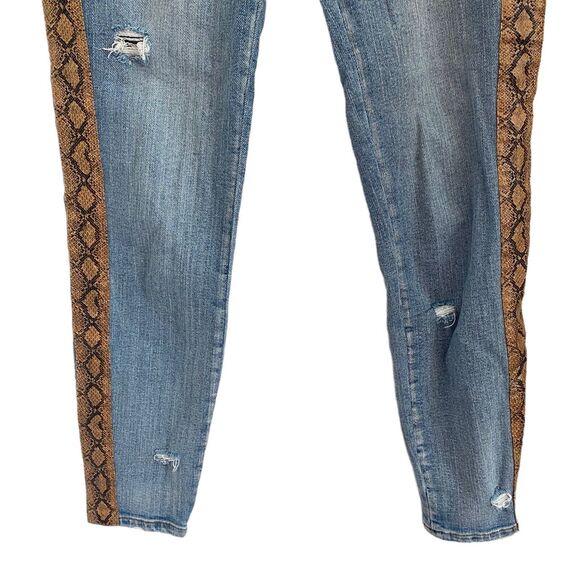 BLANKNYC 26 The Bond Jeans Mid Rise Skinny Python Tuxedo Stripe - Picture 5 of 8